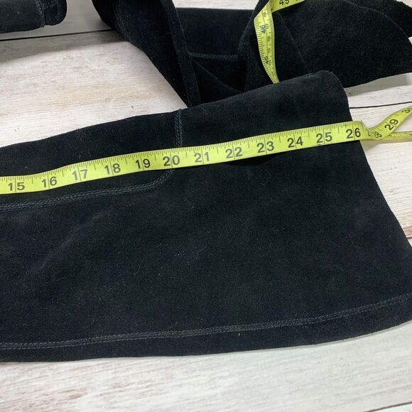 KDB SUEDE BOOTS OVER THE KNEE ANTHROPOLOGIE LOGAN BLACK 10 HEELS - Picture 16 of 16